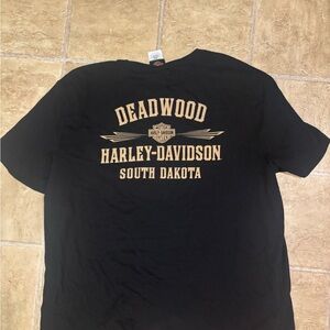 Harley-Davidson Black and Gold Tee